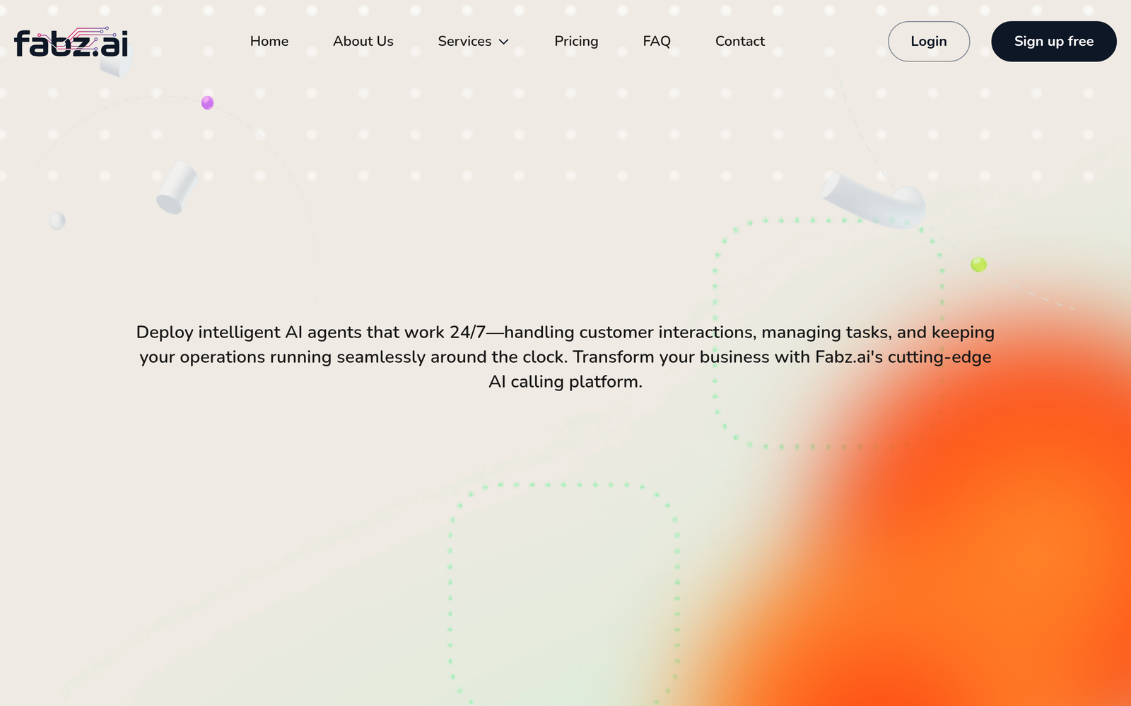 Fabz.ai website preview