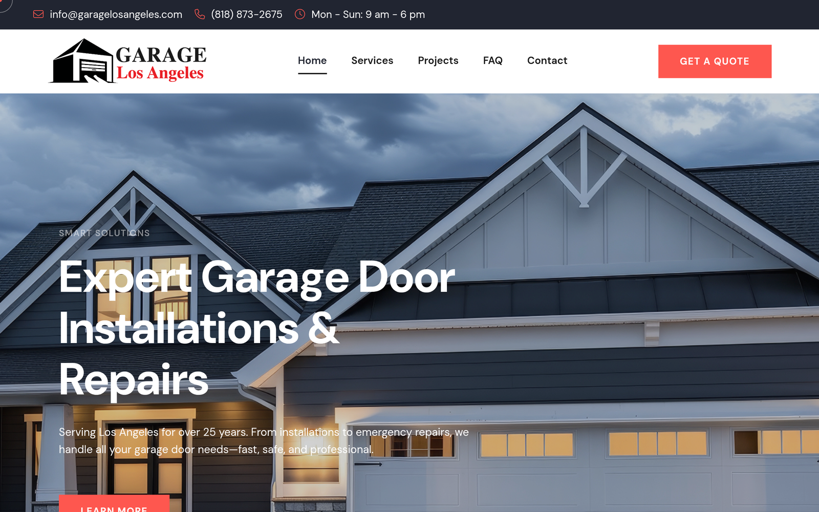 Garage Los Angeles website preview
